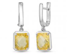 Серьги из серебра с цирконом (арт. 647871)