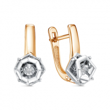 Серьги из красного золота с бриллиантами (арт. С3128-120)