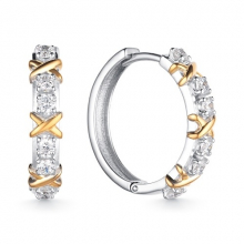 Серьги из серебра с фианитами (арт. 901022415)
