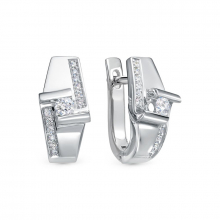 Серьги из белого золота с бриллиантами (арт. 3880-21001)