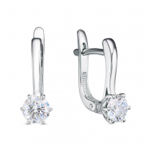 Серьги из белого золота с бриллиантами (арт. 02-4249)