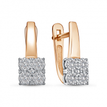 Серьги из красного золота с бриллиантами (арт. С3465-0120)