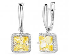 Серьги из серебра с цирконом (арт. 658716)