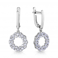 Серьги из серебра с фианитами (арт. 901022828)