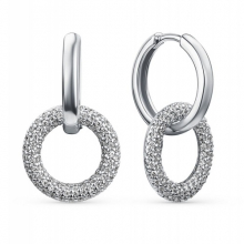 Серьги из серебра с фианитами (арт. 901022803)