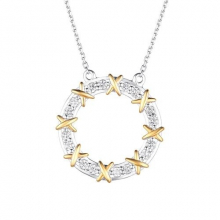 Колье из серебра с фианитами, р.40-45 (арт. 901042415)
