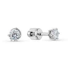 Серьги пусеты из серебра с фианитами (арт. 901062867)