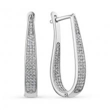 Серьги из серебра с фианитами (арт. 901022871)