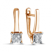 Серьги из красного золота с бриллиантами (арт. С2952-120)