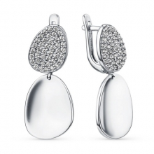 Серьги из серебра с фианитами (арт. 901022792)