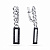 Серьги из белого золота с черными бриллиантами (арт. 2-208502-00-48)