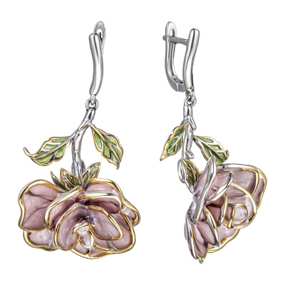 Серьги из серебра с эмалью (арт. 27С149025)