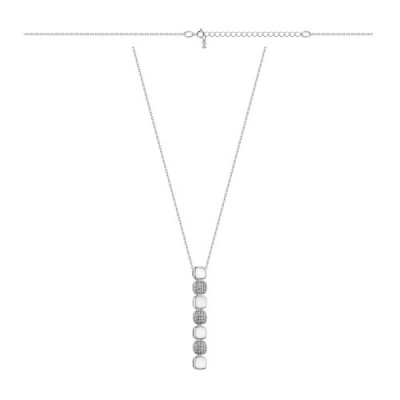 Колье из серебра с фианитами, р.40-45 (арт. 901042793)