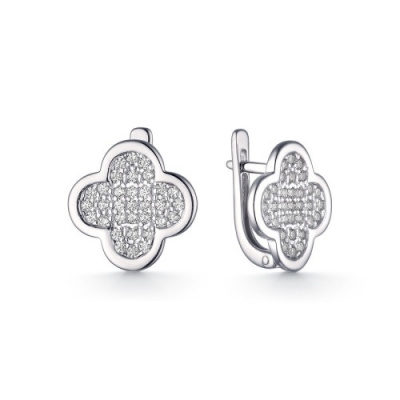 Серьги из серебра с фианитами (арт. 901022026)