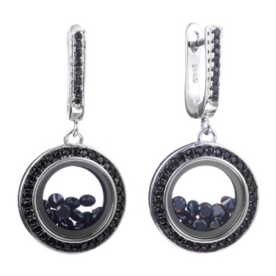 Серьги из серебра с фианитами (арт. 20С125094)