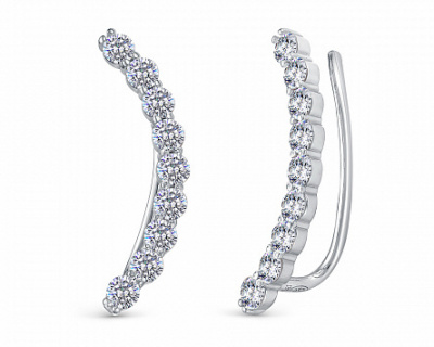 Серьги из серебра с фианитами (арт. 659471)