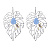 Серьги из серебра с халцедоном (арт. Fab306Ebg-8356Cl)
