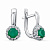 Серьги из серебра с агатом и фианитами (арт. 901028124)