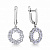 Серьги из серебра с фианитами (арт. 901022828)