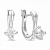 Серьги из белого золота с бриллиантами (арт. 02-0600)