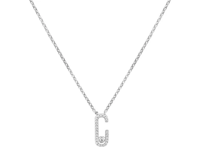 Колье из серебра с фианитами, р. 45-50 (арт. 646111)