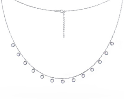 Колье из серебра с фианитами (арт. 659131)