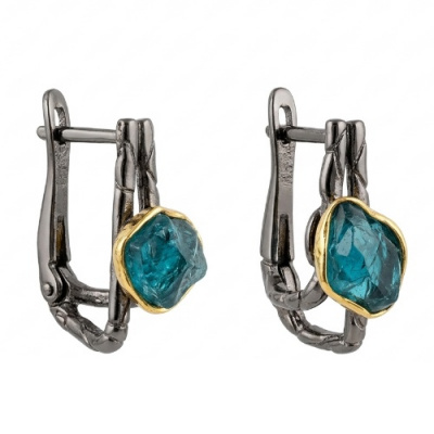 Серьги из серебра с апатитами (арт. 36С159313)