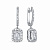 Серьги из серебра с фианитами (арт. HPE3580_SR_WG)