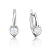 Серьги из белого золота с фианитом (арт.02-3844-00-501-1120-38)