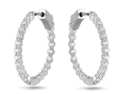 Серьги из серебра с фианитами (арт. 655789)