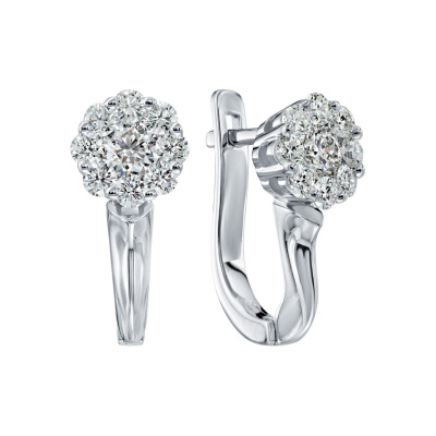 Серьги из белого золота с бриллиантами (арт.ЗС-89267)