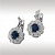 Серьги из белого золота с сапфиром и бриллиантами (арт.ЗС-89746-I)