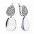 Серьги из серебра с фианитами (арт. 901022792)