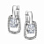 Серьги из серебра с бриллиантами и фианитами (арт. 02-5541/00БТ-00)