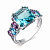 Кольцо из серебра с фианитами (арт. 01-3476/ЮСТБ-00)